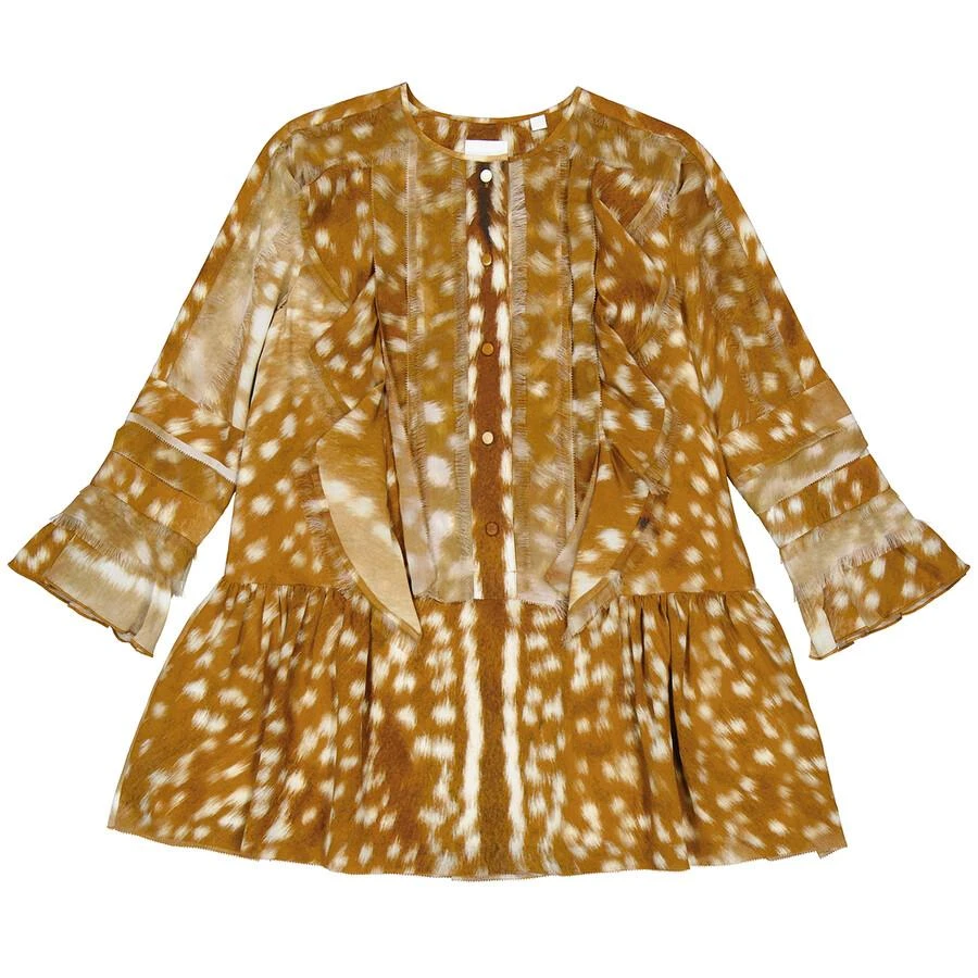 商品Burberry|Girls Tyra-print Long-sleeve Dress,价格¥1104,第1张图片