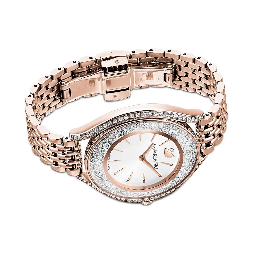 商品Swarovski|Women's Swiss Crystalline Aura Rose Gold-Tone Stainless Steel PVD Bracelet Watch 35mm,价格¥3615,第4张图片详细描述