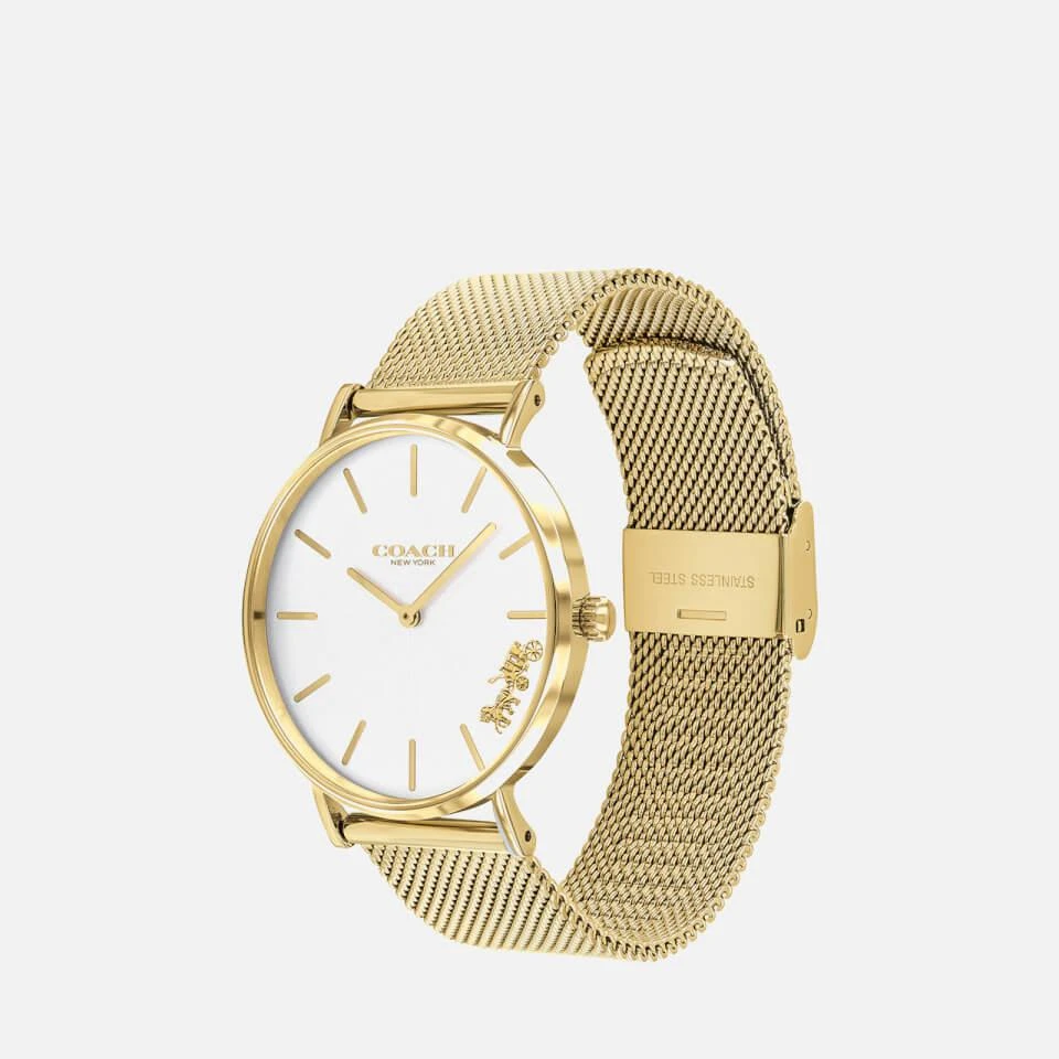 商品Coach|Coach Women's Perry Mesh Strap Watch - Gold,价格¥1179,第3张图片详细描述