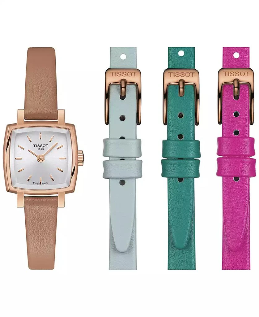 商品Tissot|Women's Lovely Summer Interchangeable Leather Strap Watch 20mm,价格¥2215,第4张图片详细描述