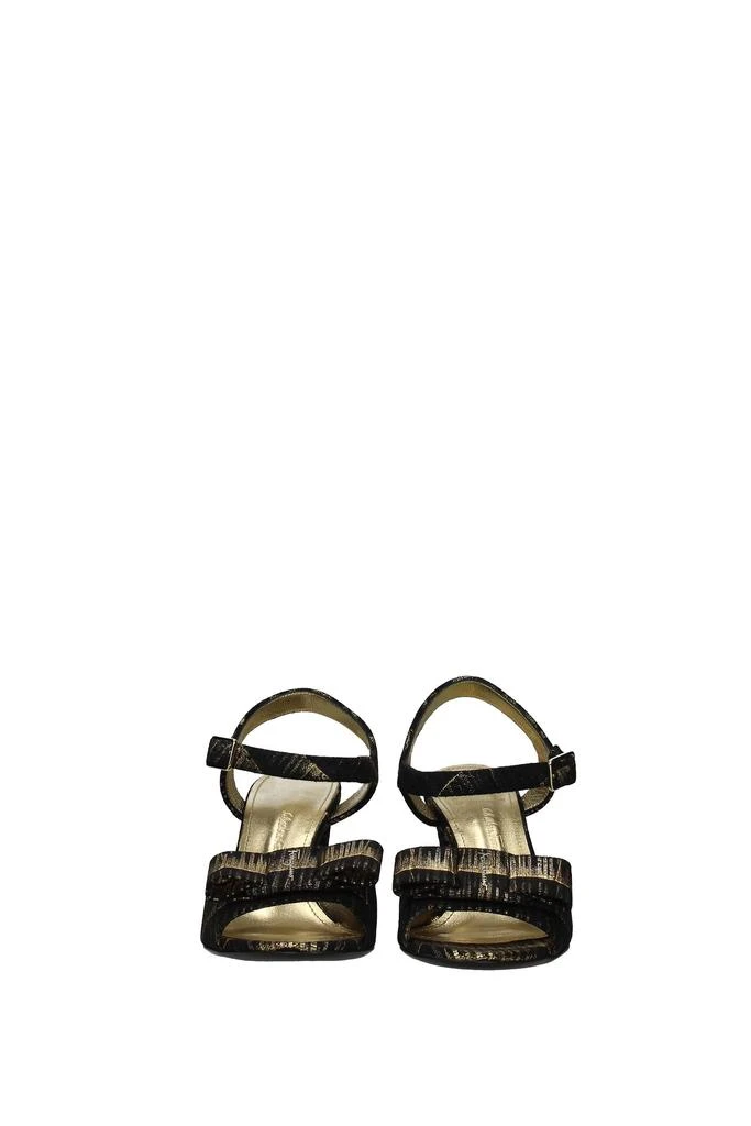商品Salvatore Ferragamo|Sandals violet Suede Black Gold,价格�¥2122,第3张图片详细描述