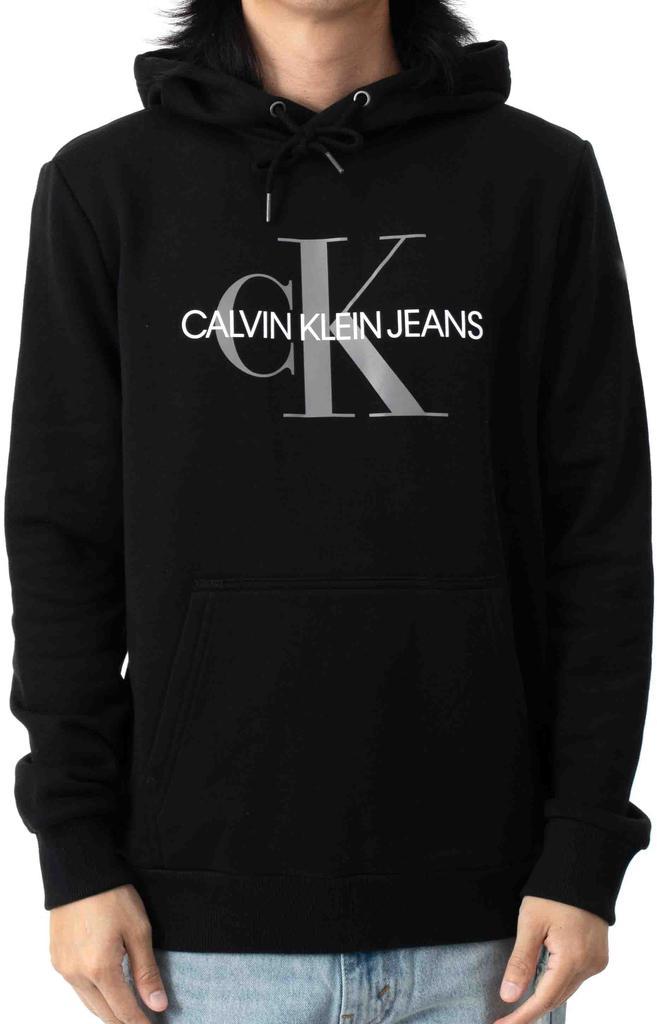 商品Calvin Klein|Monogram Logo Pullover Hoodie - Black,价格¥161,第1张图片