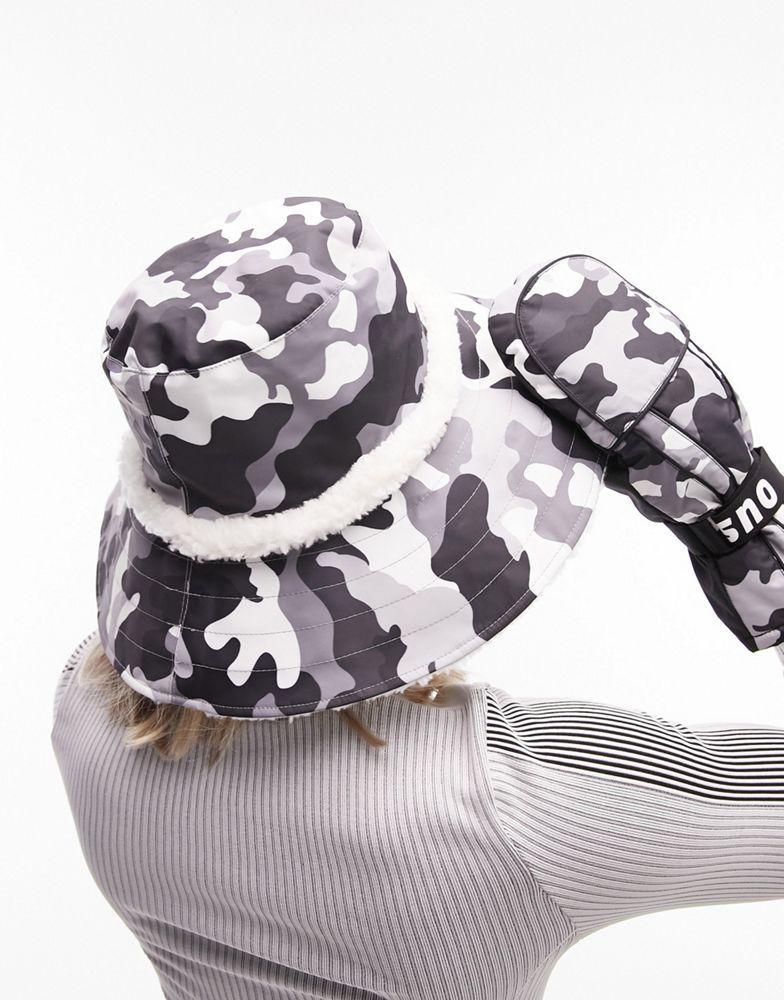 商品Topshop|Topshop ski borg bucket hat in grey,价格¥176,第5张图片详细描述