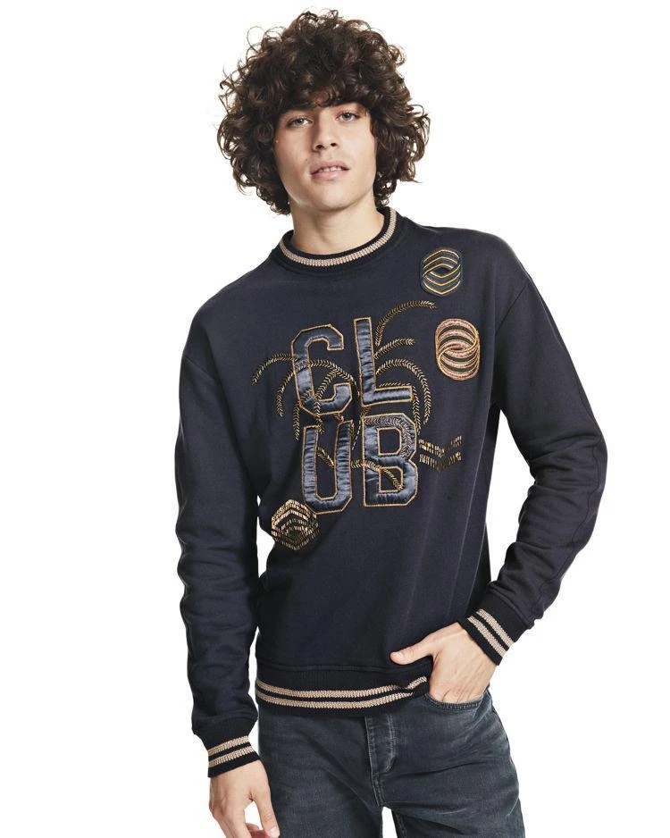 商品Scotch & Soda|Embroidered Crewneck Sweater,价格¥651,第3张图片详细描述