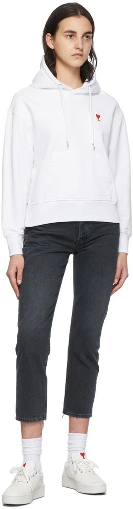 商品AMI|White Amie de Cœur Hoodie,价格¥1165,第4张图片详细描述
