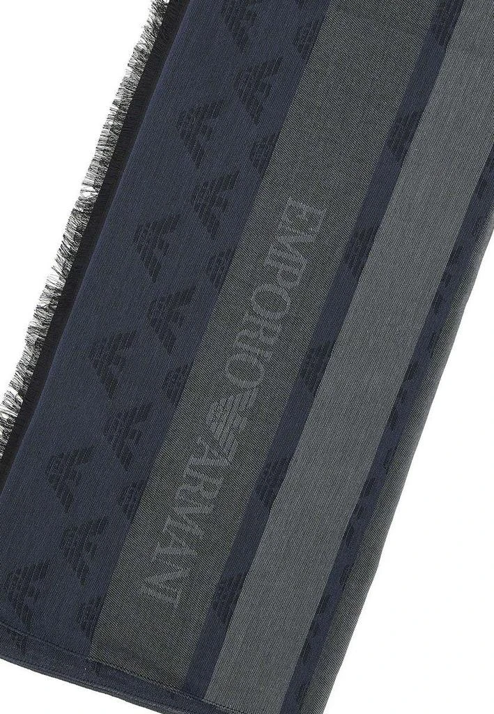 商品Emporio Armani|Emporio Armani Scarves in Blue,价格¥1153,第4张图片详细描述