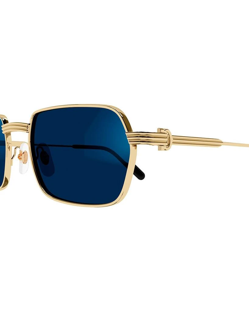 Premiere De Cartier 24 Carat Gold Plated Photochromatic Rectangular Sunglasses, 56mm 商品