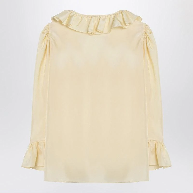 商品Chloé|Women's yellow Blouse With Ruffles In Silk,价格¥11165,第2张图片详细描述