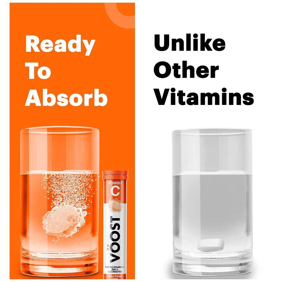 Vitamin C 1000mg Sugar Free Effervescent Tablets for Immune Support Fizzy Blood Orange 商品