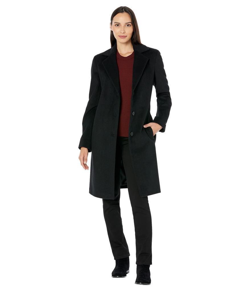 商品DKNY|Faux-Leather Trim Walker Coat,价格¥2351,第6张图片详细描述