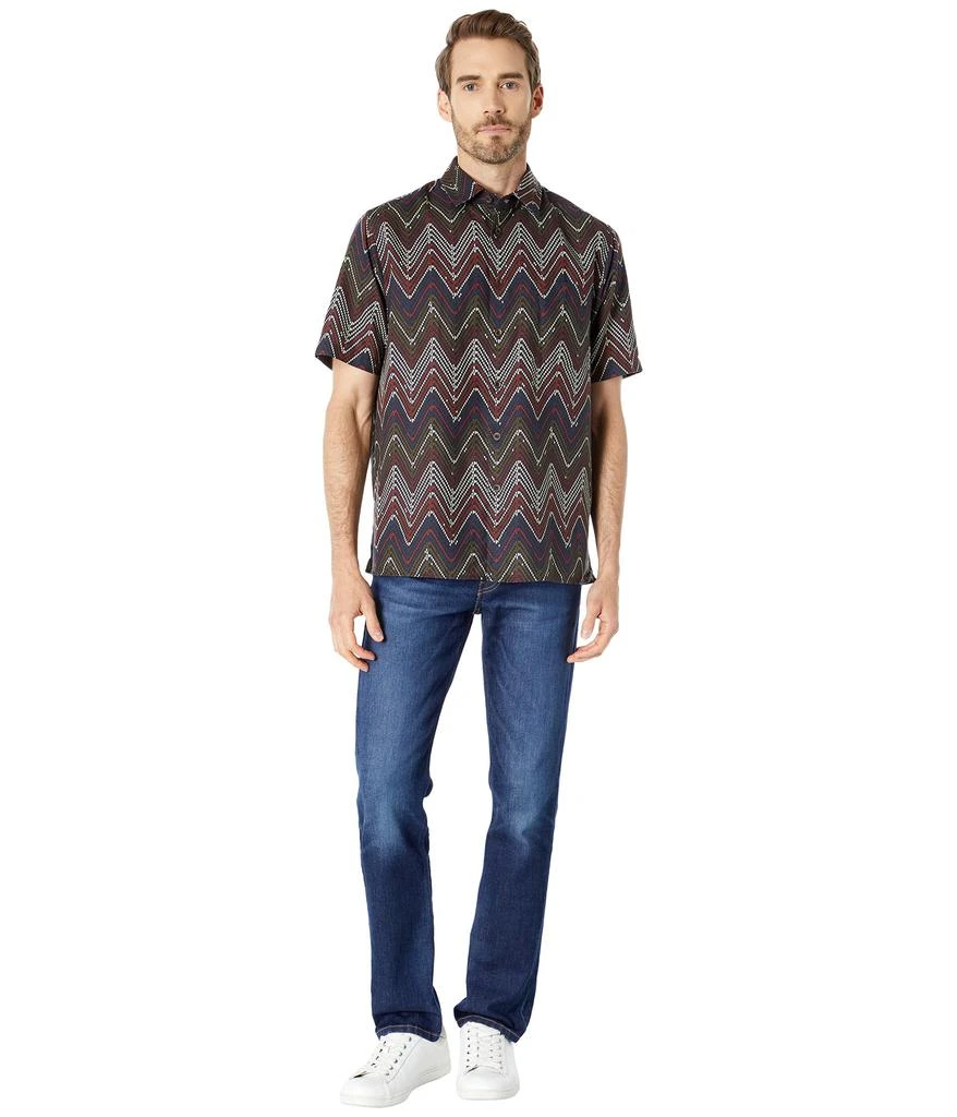 商品Ted Baker London|Justsit Short Sleeve Zigzag Print Shirt,价格¥804,第4张图片详细描述