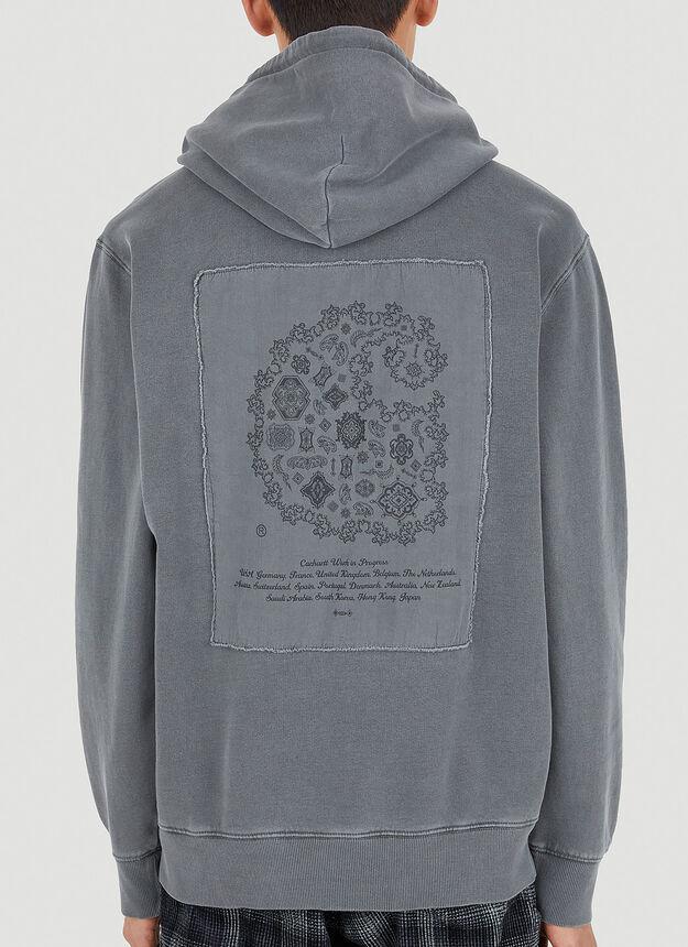 Verse Patch Hooded Sweatshirt in Grey商品第5张图片规格展示