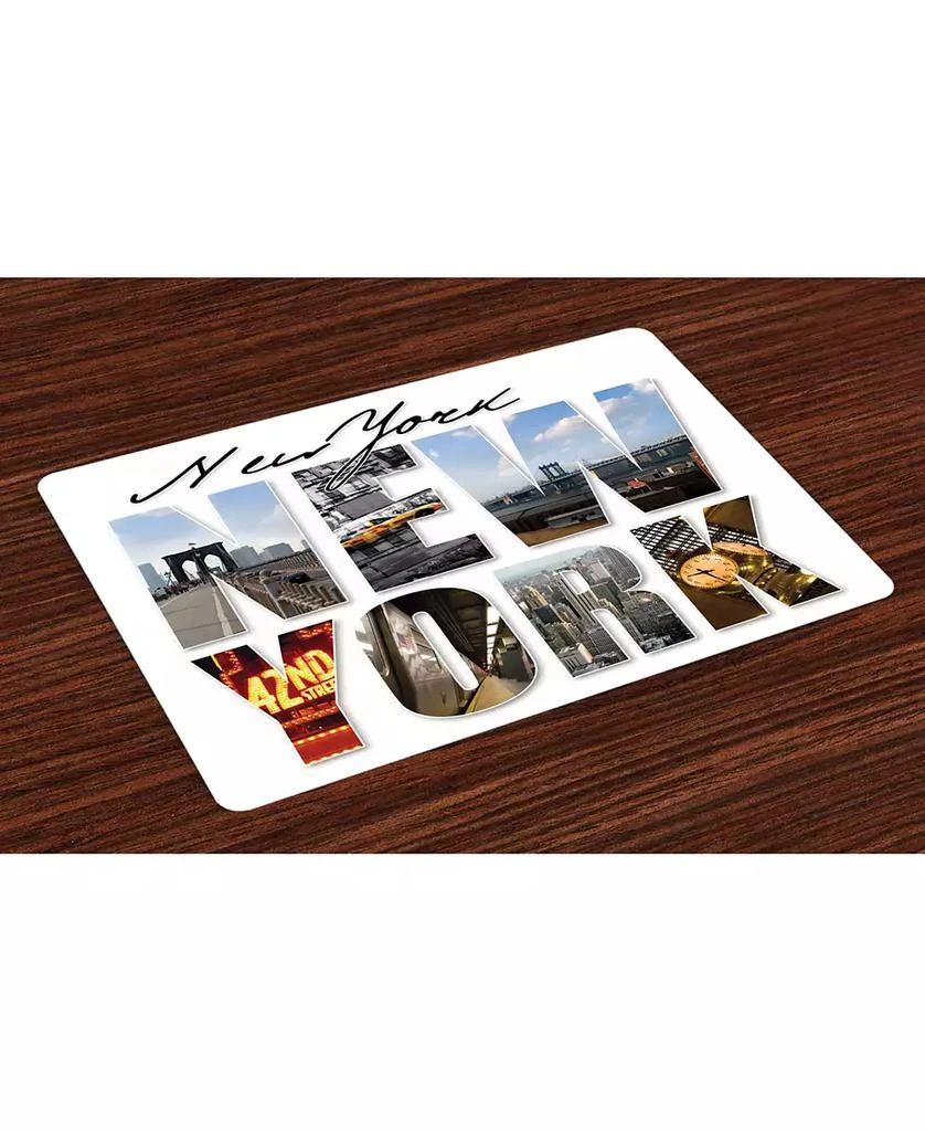 商品Ambesonne|New York Place Mats, Set of 4,价格¥225,第1张图片
