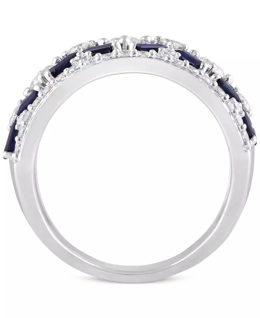 商品Macy's|Sapphire (2 ct. t.w.) & Diamond (1 ct. t.w.) Band in 14k White Gold,价格¥10865,第3张图片详细描述