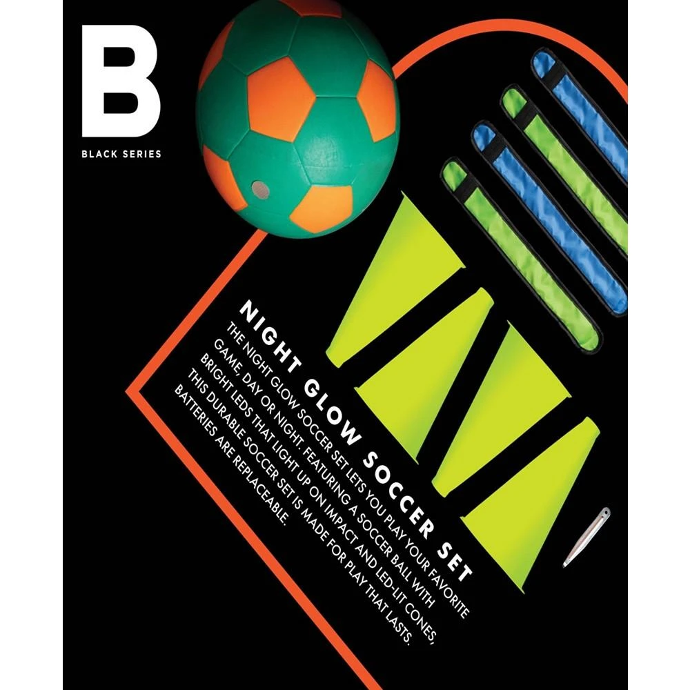 商品Black Series|Night Glow Soccer Set, LED Light-Up Ball Cones and Wristbands,价格¥479,第4张图片详细描述