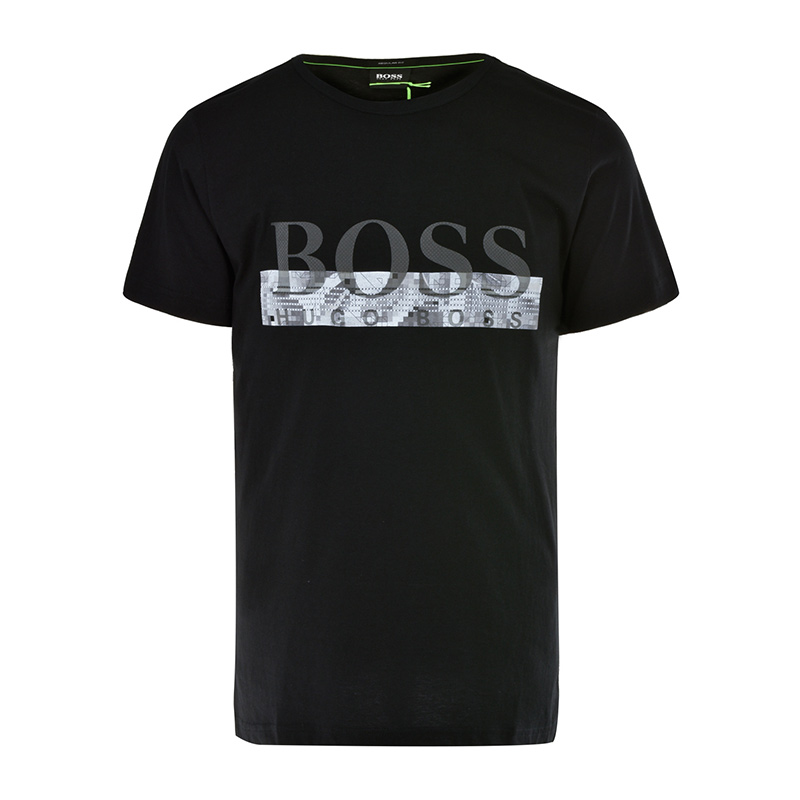 Hugo Boss 雨果博斯 男士纯棉logo短袖T恤 TEE6-181-6415-001商品第1张图片规格展示