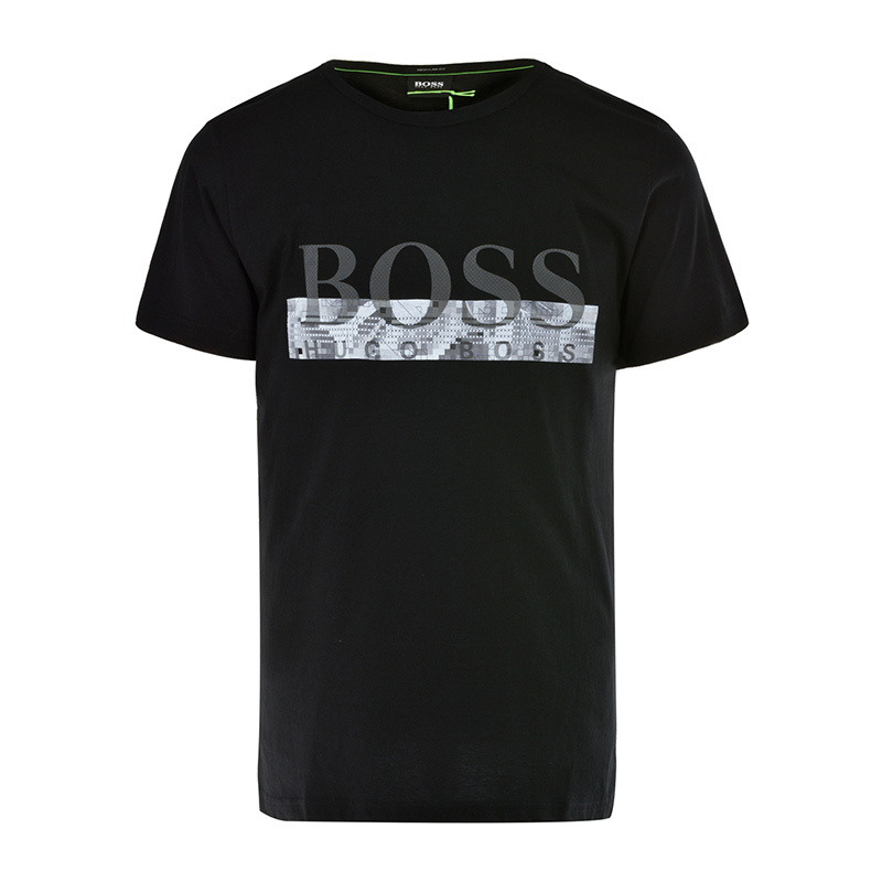 商品Hugo Boss|Hugo Boss 雨果博斯 男士纯棉logo短袖T恤 TEE6-181-6415-001,价格¥527,第1张图片
