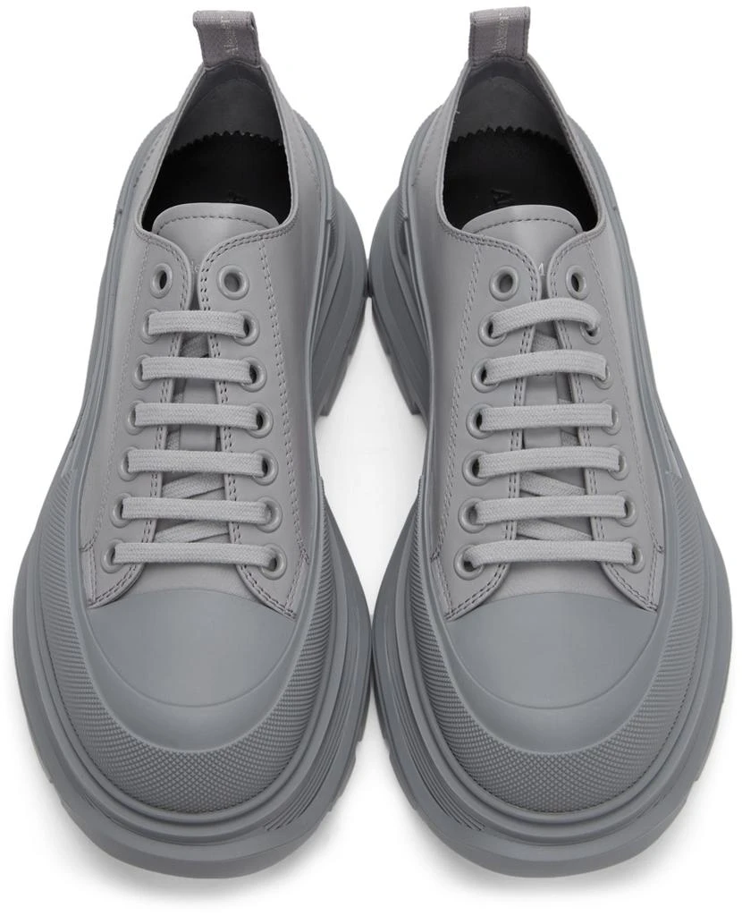 商品Alexander McQueen|Grey Driver Tread Slick Low Sneakers,价格¥2643,第5张图片详细描述