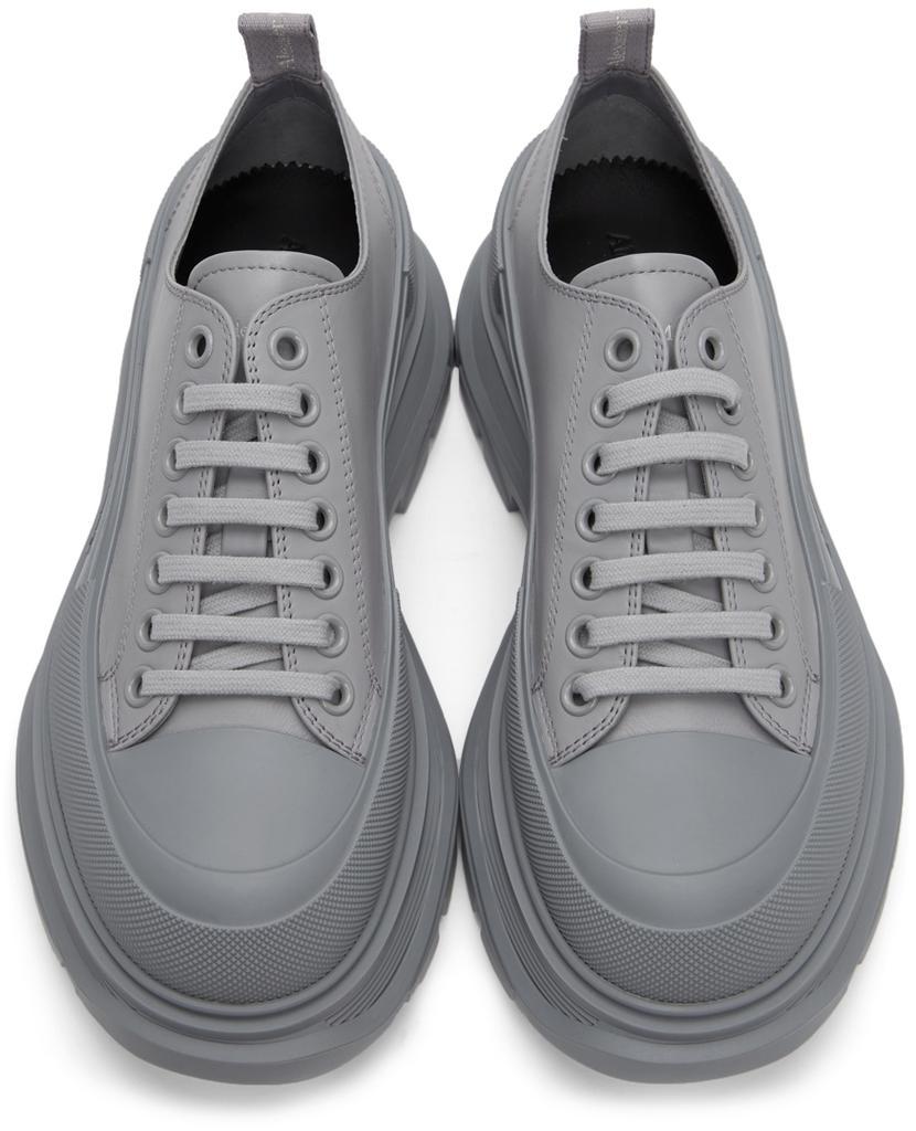 商品Alexander McQueen|Grey Driver Tread Slick Low Sneakers,价格¥6369,第7张图片详细描述