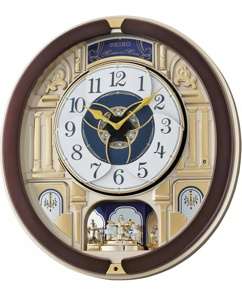 商品Seiko|Melodies in Motion Wood-Tone Wall Clock,价格¥2594,第1张图片