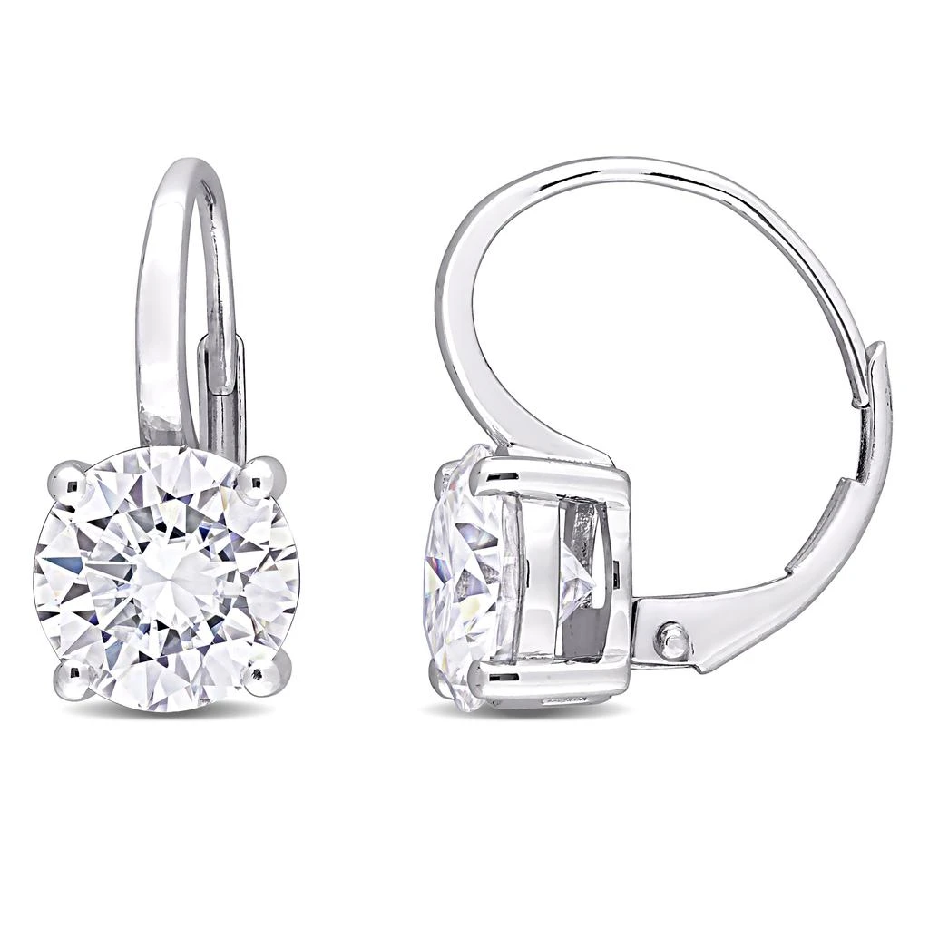 商品Mimi & Max|4ct DEW Created Moissanite Leverback Earrings in 14k White Gold,价格¥4008,第1张图片