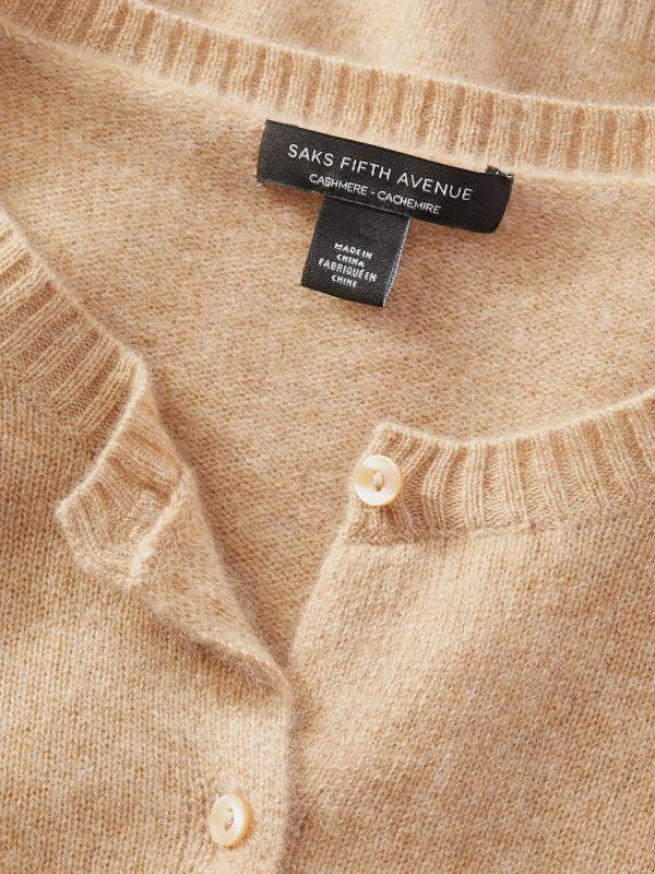 商品Saks Fifth Avenue|Fitted 100% Cashmere Cardigan,价格¥396,第3张图片详细描述