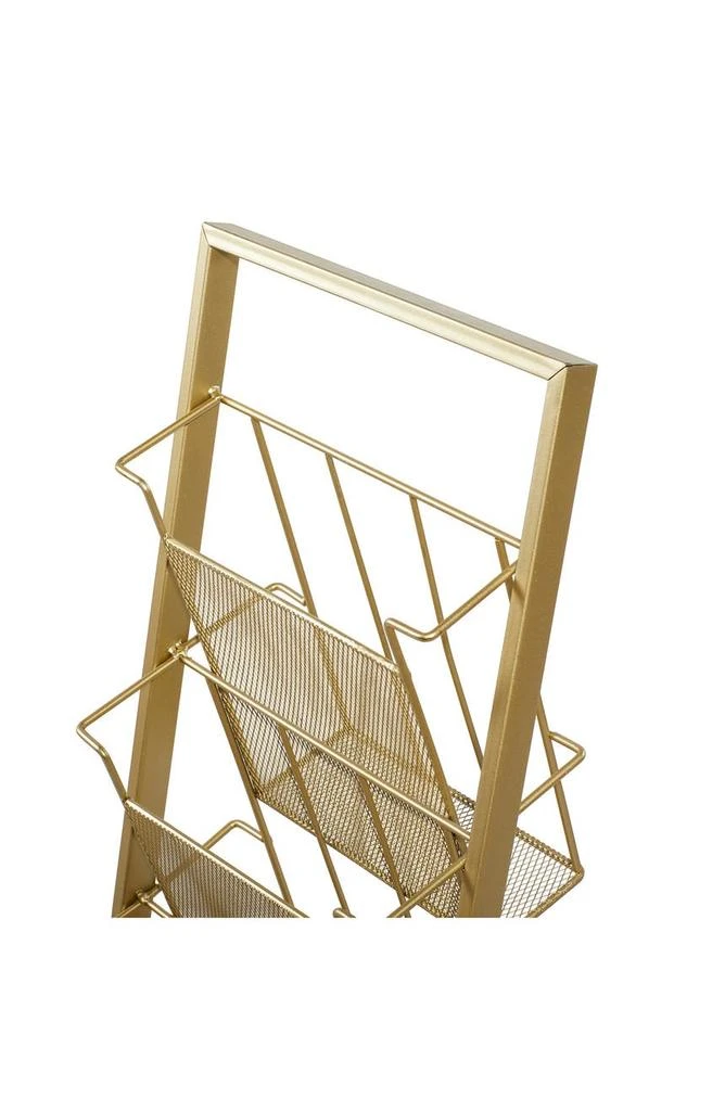 Tall Goldtone Metal 4-Slot Magazine Holder 商品