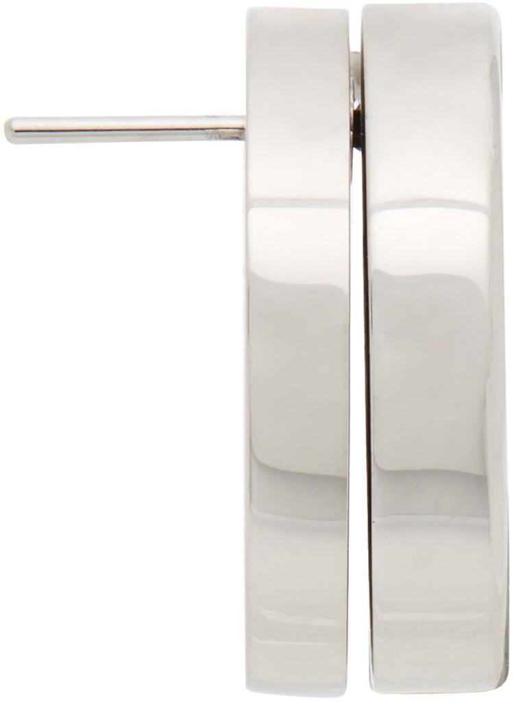 商品Burberry|Silver Round Logo Earrings,价格¥1860,第4张图片详细描述