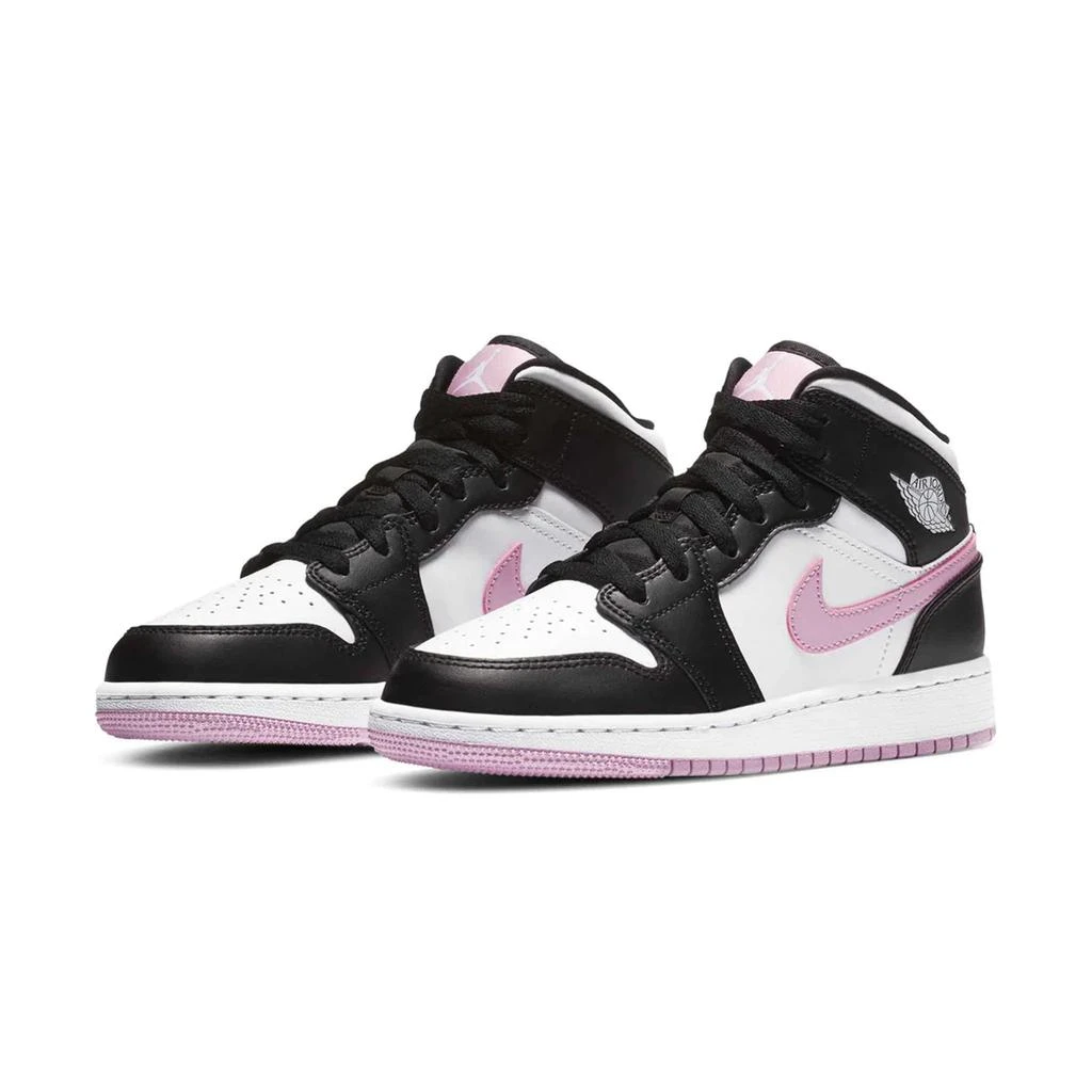 商品Jordan|Air Jordan 1 Mid White Arctic Pink (GS),价格¥2133,第2张图片详细描述