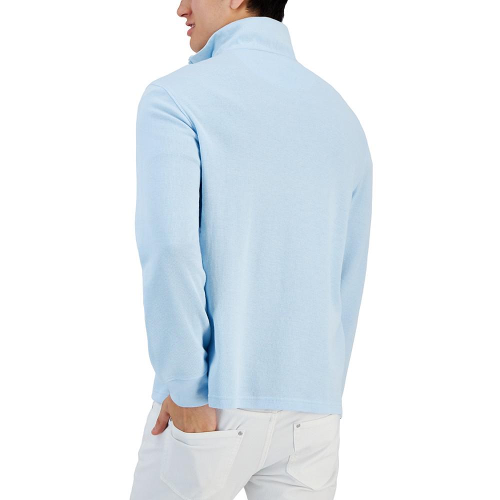 Men's Classic Fit French Rib Quarter-Zip Sweater, Created for Macy's商品第2张图片规格展示