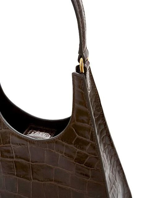 商品Staud|Rey Croc-Embossed Leather 单肩包,价格¥1218,第3张图片详细描述