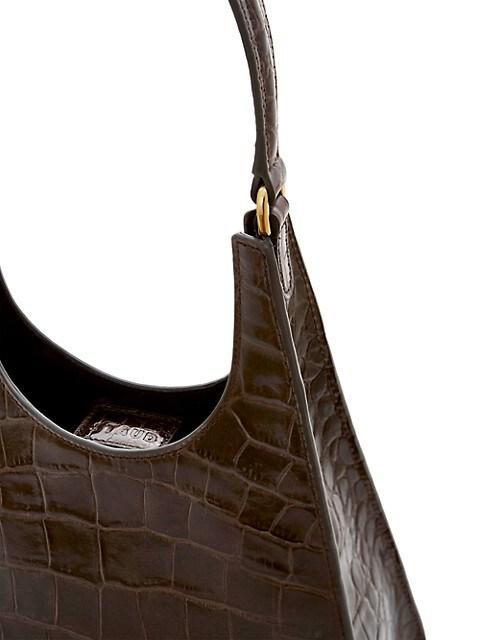 商品Staud|Rey Croc-Embossed Leather 单肩包,价格¥2390,第5张图片详细描述