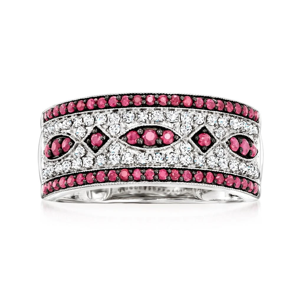 商品Ross-Simons|Ross-Simons Ruby and . Diamond Ring in 14kt White Gold,价格¥9523,第1张图片
