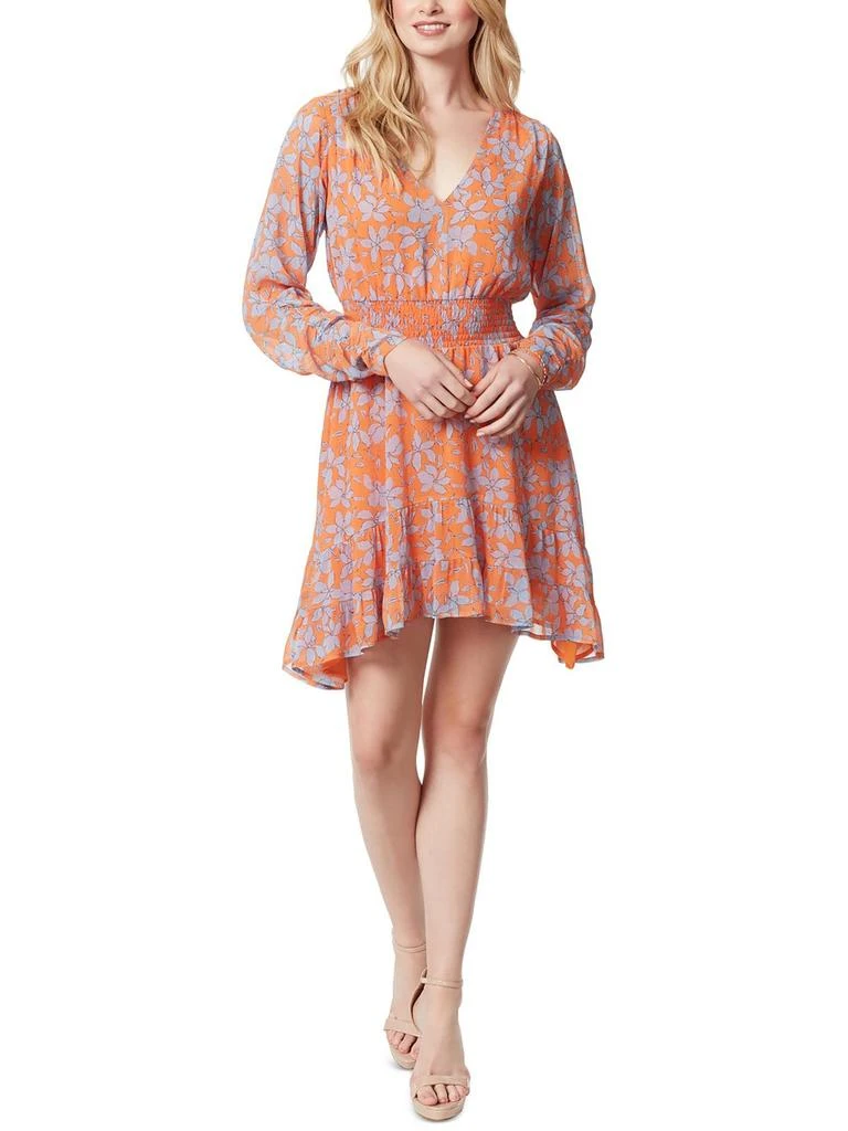 商品Jessica Simpson|Womens Ruched V-Neck Fit & Flare Dress,价格¥151,第1张图片