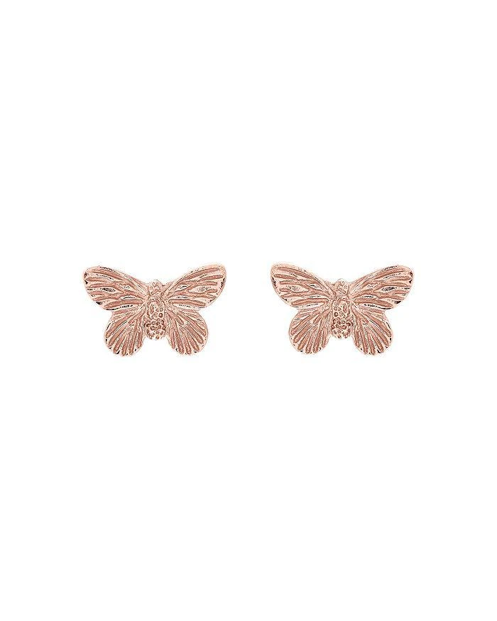 商品Olivia Burton|Signature Florals Dusty Pink Leather Strap Watch & 3D Butterfly Stud Earrings Gift Set, 38mm,价格¥936,第4张图片详细描述