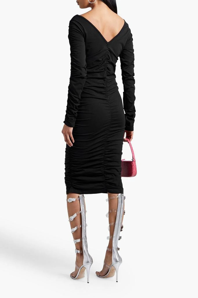 商品Helmut Lang|Ruched stretch-jersey dress,价格¥582,第3张图片详细描述
