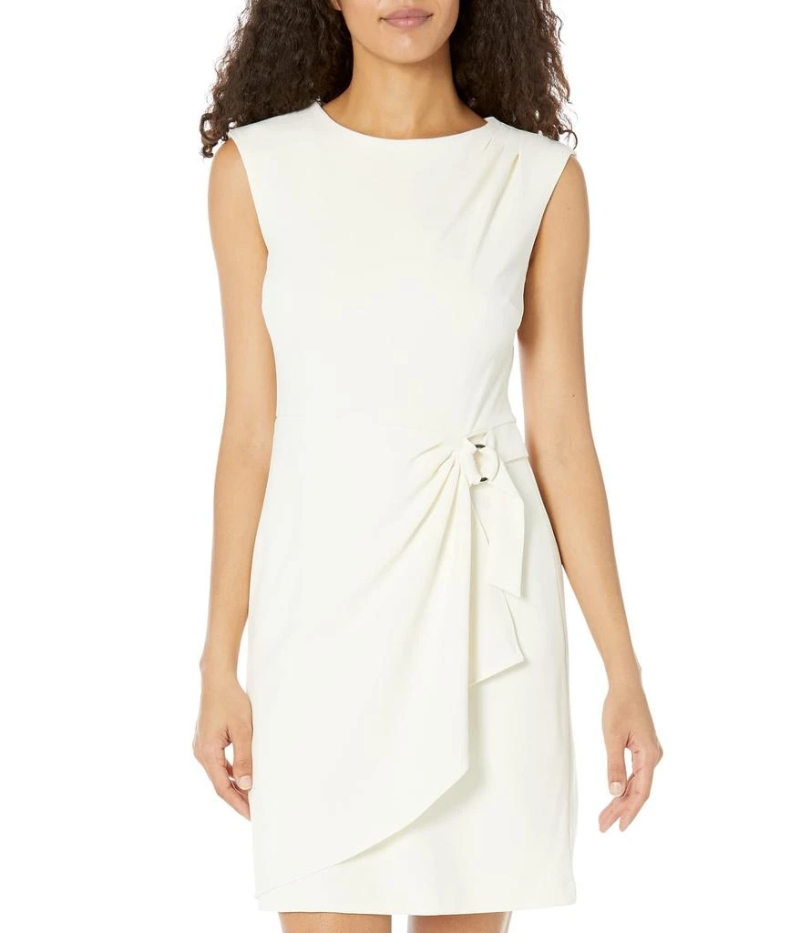 商品DKNY|Sleeveless Faux Wrap Dress with Hardware,价格¥521,第1张图片