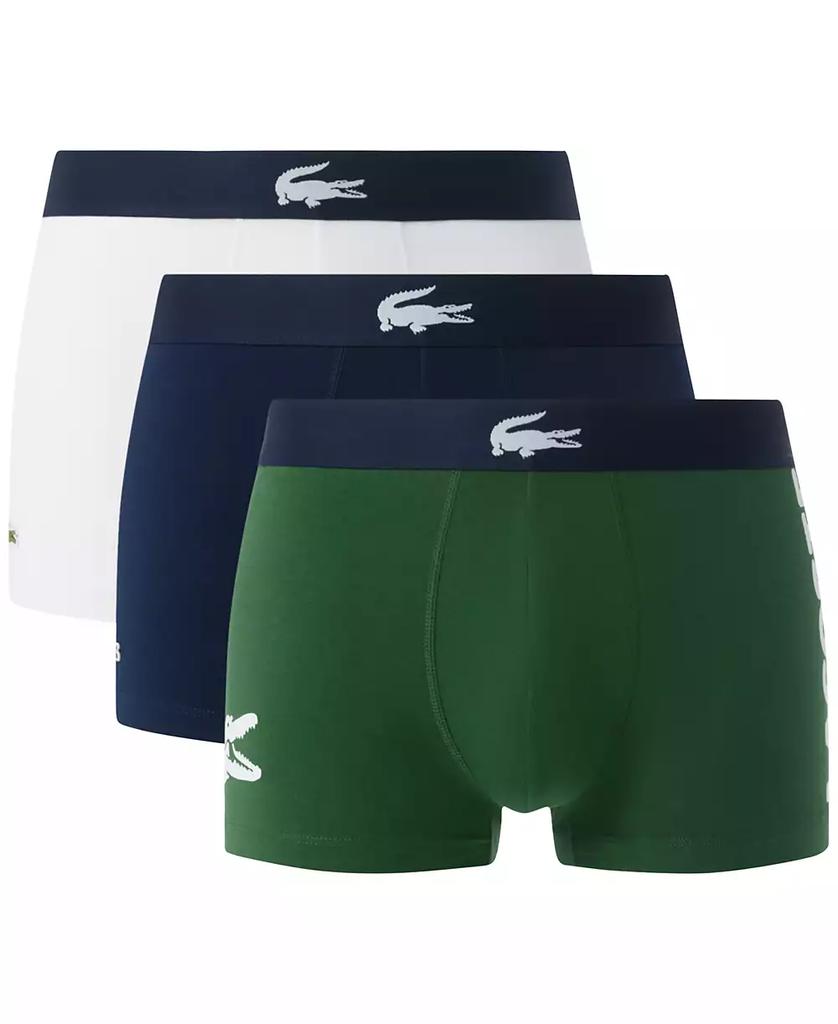 Cuecas Boxer de Algodão Stretch para Homem com Logo Crocodilo Grande, Embalagem de 3 image 2