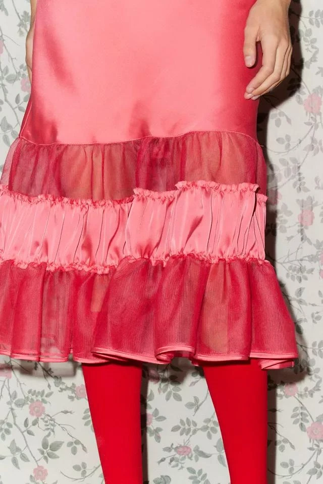 商品Kimchi Blue|Kimchi Blue Piper Satin & Mesh Midi Skirt,价格¥155,第2张图片详细描述