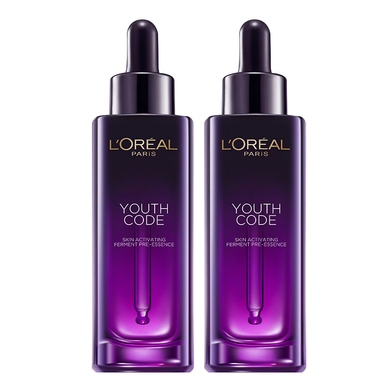 商品L'Oreal Paris|欧莱雅 第三代黑精华青春密码酵素精华肌底液 75ml*2 明星二裂酵母成分 维稳修护肌底,价格¥410,第1张图片