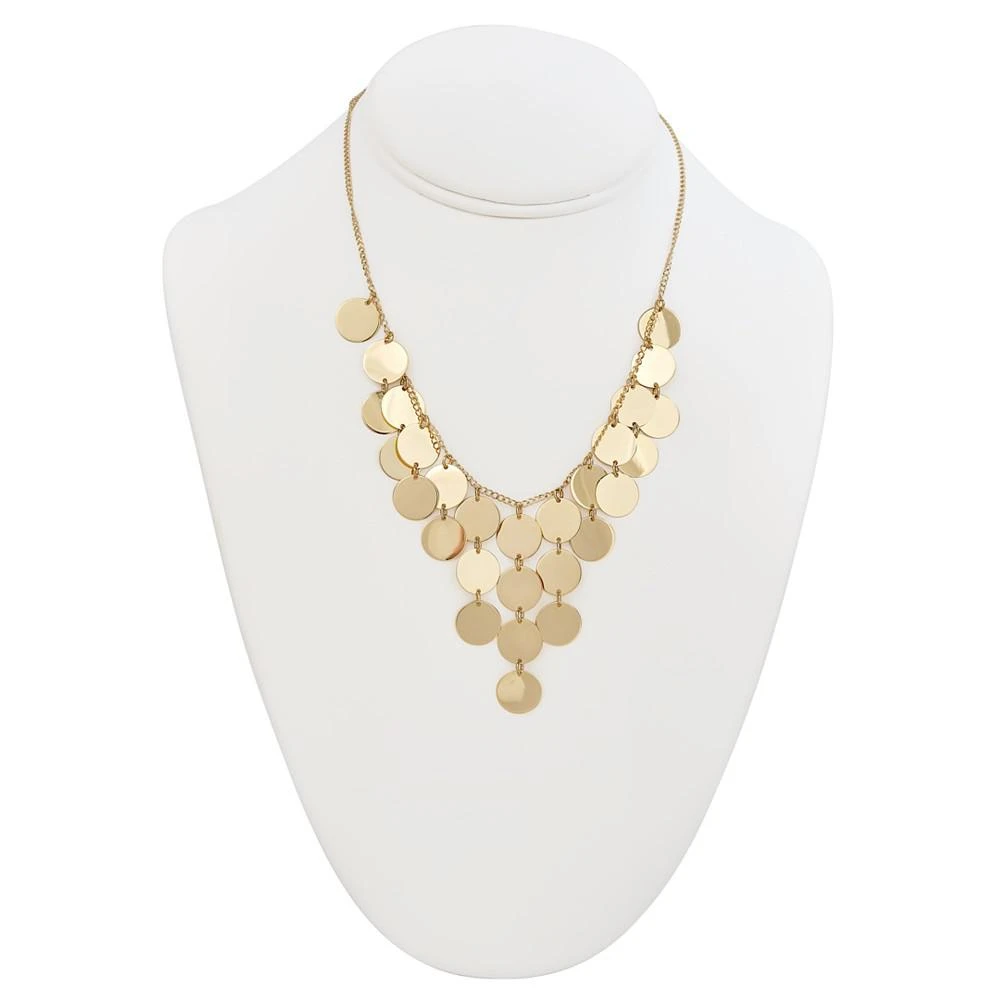 商品Italian Gold|Multi-Disc Dangle Disc Statement Necklace in 14k Gold-Plated Sterling Silver, 15-3/4" + 2" extender,价格¥596,第2张图片详细描述