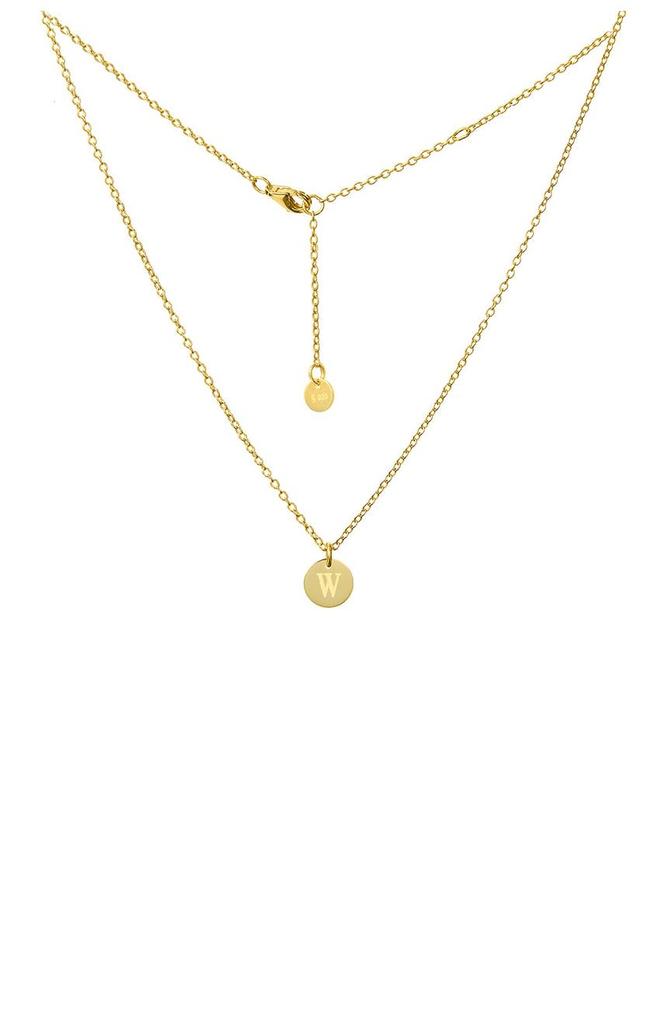 18K Yellow Gold Vermeil Classic Initial Choker Necklace商品第9张图片规格展示