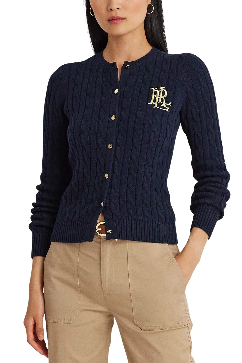 商品【预售7天】 Ralph Lauren|Ralph Lauren 女士针织毛衣 200932225002LAUREN 蓝色,价格¥1294,第1张图片