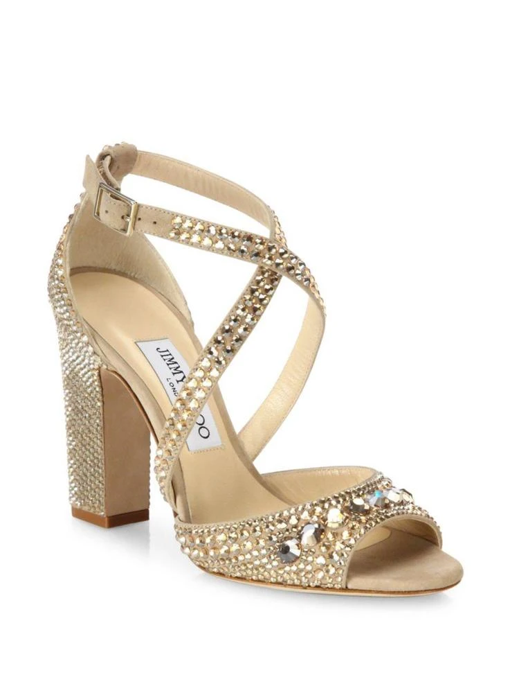 商品Jimmy Choo|Carrie 100 绑带高跟鞋,价格¥7268,第1张图片