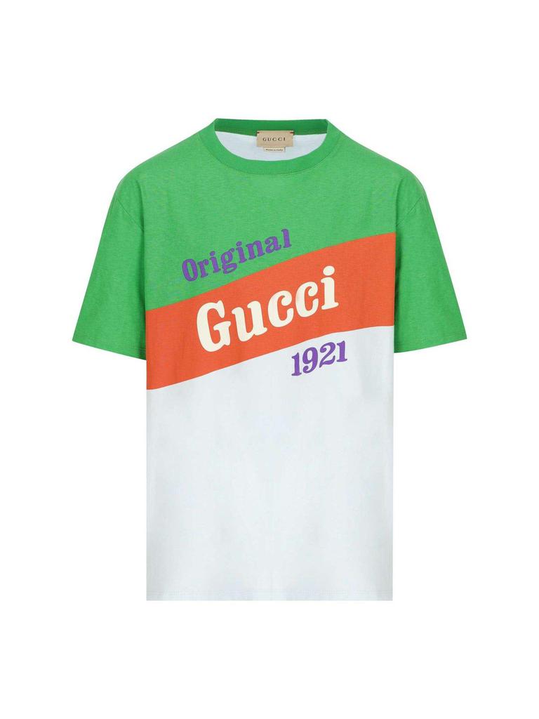 Gucci Logo Printed Crewneck T-shirt商品第1张图片规格展示