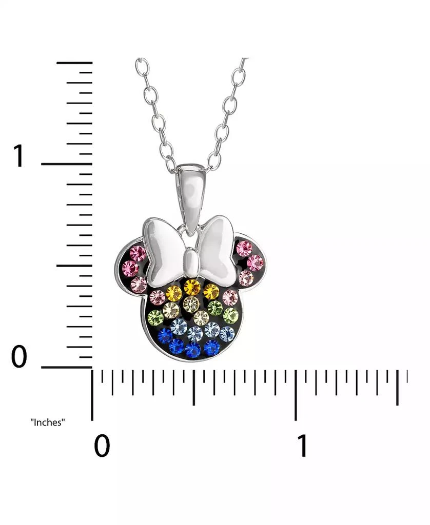 商品Disney|Children's Rainbow Crystal Minnie Mouse 18" Pendant Necklace in Sterling Silver,价格¥303,第4张图片详细描述