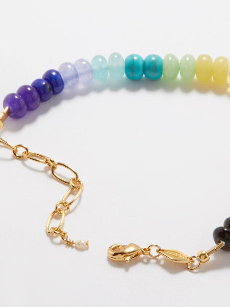商品Anni Lu|Iris beaded 18kt gold-plated bracelet,价格¥916,第7张图片详细描述