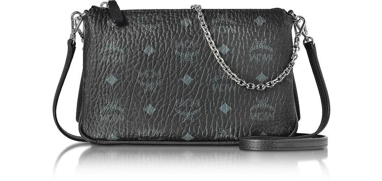 商品MCM|Millie Visetos 黑色中号拉链斜挎包,价格¥3276,第1张图片