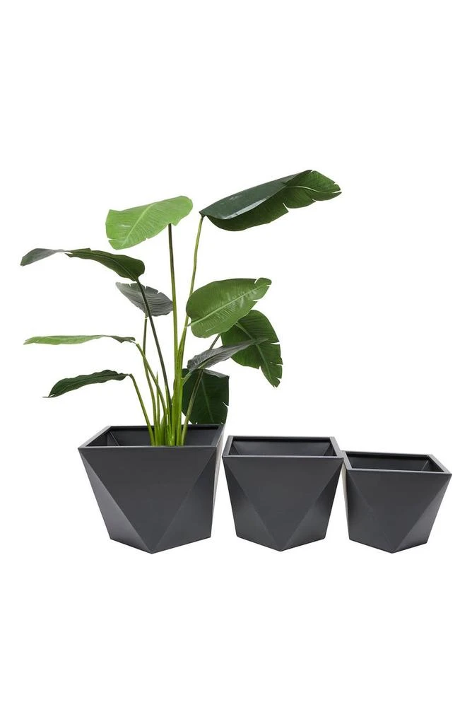 Gray Metal Modern Planter - Set of 3 商品