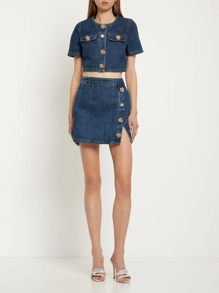 商品Self Portrait|Denim Mini Skirt W/ Buttons,价格¥1561,第1张图片详细描述